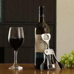 KORCCI Wine Opener, Heavy-Duty Zinc Alloy Wing Corkscrew, Premium Beer Bottle Opener, Multifunctional Wine Accessories with Ergonomic Handle and Sharp Screw, for Kitchen, Bar, Restaurant (BOX)