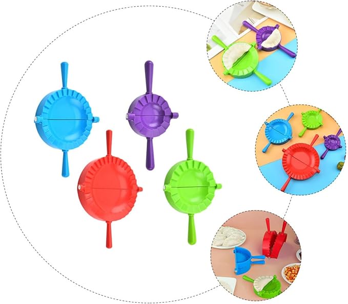 Artibetter 4pcs Dumpling Tool Set with Large Medium Small and Mini Molds for Handmade Dumpling Making Kitchen Gadget for Home Cooking Random Color
