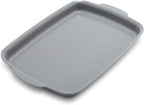 GreenPan Premiere Ovenware Healthy Ceramic Nonstick 13" x 9" Quarter Sheet Baking Pan, PFAS-Free, Warp-Free Bakeware, Durable Quick Heating, Oven & Broiler Safe to 600F, Dishwasher Safe, Gray
