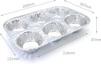 Waytiffer Muffin Pan 6-Cup Cupcake Aluminum Pans Favorite Muffin Tin Size for Baking Cupcakes - Standard Size (6-cup-20Pack)