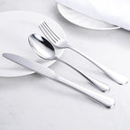 12-Piece Silverware Set for 4 - Stainless Steel Flatware Cutlery Set Service for 4, Mirror Polished Flatware Set Include Forks Spoons Knives for Home, Wedding, Restaurant, Dishwasher Safe