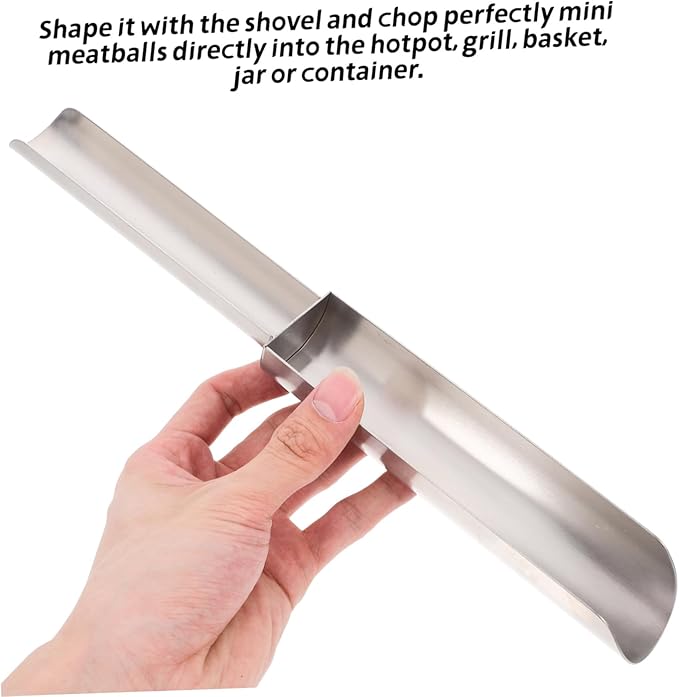 304 Stainless Steel Dual-Head Meatball Maker Tool Set Versatile Shrimp Ball and Meatball Mold for Home Cooking Easy to Use Kitchen Gadget for Meat and Fish Balls