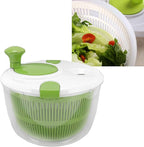 Salad Spinner Dryer Washer, Large Hand Crank Professional Kitchen Gadgets Salad Spinner Hand Cranking Multifunctional Vegetable Spinner Lettuce Greens Dryer Kitchen Tool