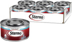 Sterno Fuel Cans - 4-Hour Burn, (12-Pack) Chafing Dish Fuel Can Burners for Food Warmer, Resealable Chafer Fuel Canned Heat, Safe Heat