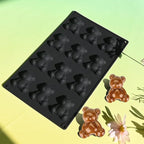 3D Bear Shape Cake Mold, Pudding Silicone Molds for Baking Pastry, Jelly, Ice Cream, Mousse Cake Decoration, Non-Stick Food Grade Silicone Baking Supplies (D_ Bear)