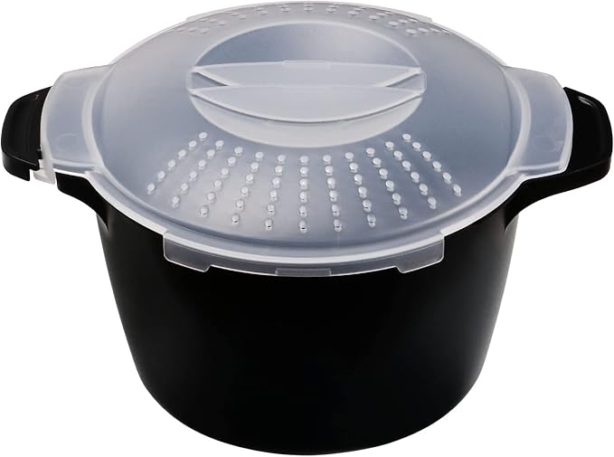 Professional Large Micro Cookware 2 Quart, Microwave Steamer for Vegetables, Cooker for Microwave - BPA Free, Dishwasher Safe
