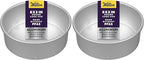 Wilton Aluminum Round Cake Pan, 8 x 3-Inch, Silver (Pack of 2)