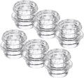 6 Pack Coffee Percolator Glass Top Replacement, Clear Coffee Filter Glass Knob for Electric and Stove Pots, Heat-Resistant Percolator Parts Camping Accessories for Coffee Filter and Makers