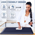 4/5 Inch Thick Kitchen Mats for Floor, StepRite Kitchen Rug for Standing Desk, Non-Slip, Thicker, Stain & Water Resistant, Comfort Anti Fatigue Floor Mat for Home, Kitchen, Office - Blue,70 * 24''