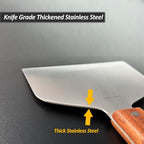 Vovoly Multipurpose Bench Scraper Kitchen Utensil for Flat Top Griddle, Dough Cutter for Bread and Pizza Dough - Stainless Steel Metal Griddle Scraper Chopper