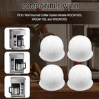 Water Filter Pods for Wolf Gourmet Coffee Maker System - Coffee Machine Filter Replacement WGCM100S WGCM110S WGCM120S Activated Carbon Filter Compared to WGCM350, 4 Pack