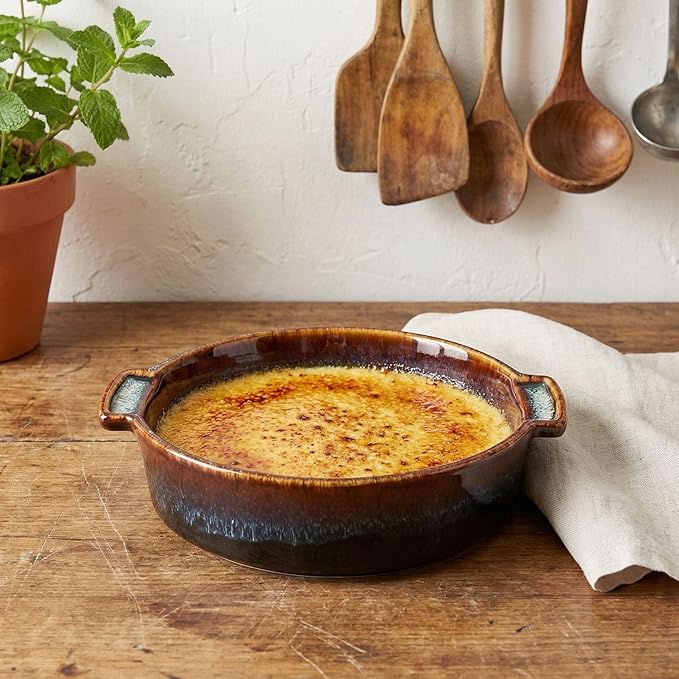 Ceramic Casserole Baking Dish -13.5 Ounces Baking Dish for Oven, Lasagna Pans, Oven Safe Durable Bakeware for Kitchen Home Decor, Banquet and Dinner, Round 2 pieces 5.5 x 5.5 Inch