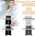 7524 Griddle Insert for Weber Genesis 300 Series E310 S310 E320 S320 S330 E330 EP310 EP320 EP330, Full Size Griddle with Handle, for Weber Grill Replacement Parts, Carbon Steel