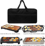 Pancake Griddle Travel Bag Electric Griddle Carrying Case Heat-resistant Waterproof Oxford Storage Bag for Electric Griddle 14648/for Chefman 20 Inch Grill/for Presto 07061 22-inch Griddle Plate
