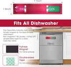 Christmas Red Dishwasher Magnet Clean Dirty Sign - Festive Clean/Dirty Indicator with 304 Stainless Steel Magnet & Strong Adhesive Tape - Holiday Home Gift for Kitchen Organization(Red-05)