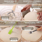 Banneton Proofing Basket Set - 9-inch Round Bread Baking Supplies, Sourdough Tools & Bread Making Accessories for Artisan Baking