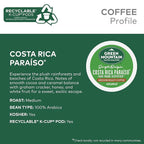 Green Mountain Coffee Roasters Costa Rica Paraiso Single-Serve K-Cup Pods, Medium Roast Coffee, 96 Count