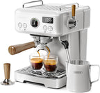 HIBREW H10Plus - Programmable Espresso Machine - 58mm Portafilter in Stainless Steel - Temperature & Cup Volume Adjustable at will - With Intelligent Display Screen & Pressure Gauge.