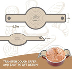 Silicone Bread Sling for Dutch Oven, Non-Stick & Easy to Clean Bread Baking Mat Set, 2 Pcs Reusable Bread Sling with Long Handle to Transfer Sourdough (Gray, Oval and Round)