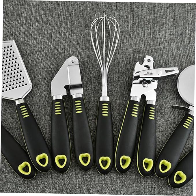 7pcs Stainless Steel Kitchen Gadgets Cooking Tools Set Cheese Grater Pizza Wheel Can Opener
