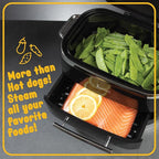 Kusini Hot Dog Steamer Machine With Bun Warmer, 24 Hot Dog & 12 Buns - Electric Food Steamer for Cooking Vegetables, Fish, & More - Unique Housewarming Gift Idea - Movie & Date Night Hosting Essential