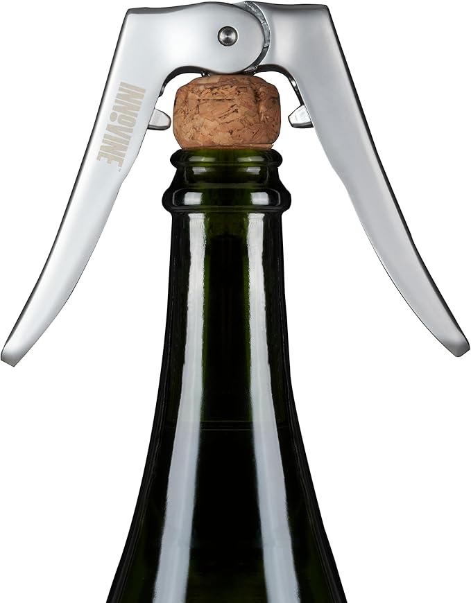 Innovine Champagne Opener, Dual Lever Grip Sparkling Wine Opener for Effortless Cork Removal Perfect for Housewarming, Birthday, Wedding, Home Bar, Kitchen, Bar Cart Accessories, Set of 1