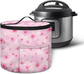Peach Blossom Pressure Cooker Insulation Handbag Smooth Flat Surface Electric Pressure Cooker Storage Bag Enclosed Bottom