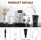 Milk System Replacement Parts for Jura,With HP3 adapter & HP1 adapter Compatible with Jura Coffee Machine Models:Z8/Z6/Z10/J6/J8/S8/S80/E8/E8 Chrome/X8/X10/GIGA 10,WE8, ENA 8, Micro 90, E6, D6,etc