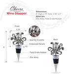 Cheers Octopus Metal Wine Stopper - Elegant Vacuum Seal Reusable Animal Ocean Life Wine Bottle Stopper Airtight Leak Proof Bottle Topper Cork Plug, Cute Home Decor & Bar Tool Accessory Unique Gift