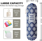 The Bag Grocery Holder, Rustic Organizer for Shopping Bags, Wall Mount Plastic Storage Container Dispenser, Kitchen Gifts for Women Family Friends Grandma Mom (B-5)