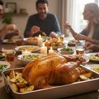 23.5''x15.5''x4''roasting Pan Stainless Steel Turkey Roasting Pan Extra Large Thickened Baking Tray with Handle for Christmas Thanksgiving Oven Turkey Roasts Multilayer Lasagna Baked Goods