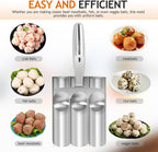 1 Set Stainless Steel Triple Row Meatball Maker Tool Efficient Meatball Mold for Cooking Versatile Kitchen Gadget for Shrimp Cookie Dough and Rice Balls