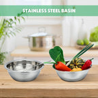Pinkunn 20 Pcs Stainless Steel Mixing Bowls, Nesting Metal Salad Prep Bowls Bulk Reusable Baking Food Container Large Medium Small for Kitchen Hotel Restaurant Cooking, Silver (8.66 x 3 Inch)