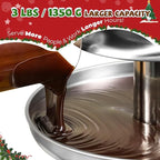 4 Tiers Chocolate Fountain Machine Upgraded Professional Fondue Fountain Easy Cleaning Hot Nacho Cheese Fountain for Party, Gathering, Wedding, Rental