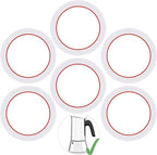 [UPGRADED] Sealing Gasket for Bialetti New Venus Induction 6 Cups (7.9Oz 235ML) Stovetop Espresso Maker - 6 PCS Silicone Seal Ring for Venus Kitty Musa Class Stainless Steel Stovetop Coffee Maker Pots