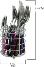 The Original Brink House Gala Mix & Match Stainless Steel Cutlery Set with High-Sheen Baroque Handles / 16 pieces with Metal Stand, Lifestyle utensils set for home, first apartment, dorm, dinner party
