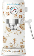 CASABREWS CM5418 Espresso Machine 20 Bar, Compact Espresso Maker with Steam Milk Frother, Stainless Steel Coffee Machine with 34oz Removable Water Tank for Cappuccino, Latte Machine, Blooming Ivory