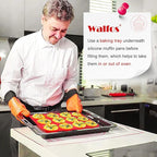 Walfos Silicone Muffin Pan - 12 Cups Regular Silicone Cupcake Pan, Non-stick Great for Making Muffin Cakes, Tart, Bread - BPA Free and Dishwasher Safe