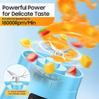 Portable Blender for Smoothies & Shakes - Cordless Personal Size Mini Blender with BAP Free Juice Cup, USB Rechargeable Suit for Sports/Picnic