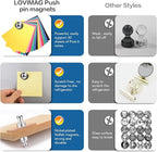 LOVIMAG Fridge Magnets 20Pcs Refrigerator Whiteboard Small Strong Magnet Classroom Kitchen Accessories Decorative Locker Set Decor Must Haves Office Calendar Refrigerador Magnetic Cute Crafts Silver