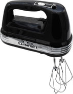 Cuisinart Power Advantage Plus 9-Speed Hand Mixer, 220W-Motor Hand Blender Electric Mixer with 9 Speed Settings, XL Dishwasher-Safe Beaters, 3 Low Mixing Speeds, Storage Case, Black