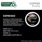 Lavazza Espresso, Single-Serve Keurig K-Cup Pods, Medium Roast Coffee, 60-Count Box (6 Packs of 10)