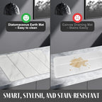 Large Stone Dish Drying Mats for Kitchen Counter, 24"(L)×16"(W) Marble pattern, Drying Collapsible Dish Drying Mat, Eco-Friendly Absorbent Diatomaceous Earth Mats for Dishes Bottles Cups