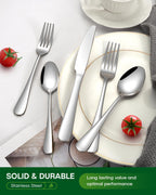 20 Piece Stainless Steel Silverware Set for 4 – Flatware Cutlery Set