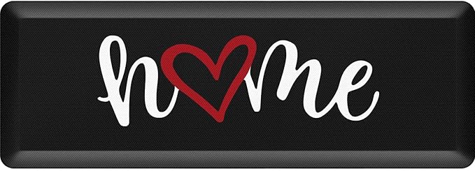 HappyTrends Kitchen Mat Cushioned Anti-Fatigue Rug Non-Slip Kitchen Rugs Stain Resistant Ergonomic Comfort Mat for Floor, Office, Sink, Laundry (17.3"x 47", Black)