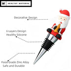 Xmas Decorative Wine Stopper,Cool Wine Bottle Stoppers for Glass Bottles,Crystal Bottle Stopper Fits Standard Bottles,Fancy Decors Wine Tools (Xmas2)