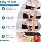 Rainspire Apple Corer Tool Kitchen Apple Core Remover Stainless Steel Comfortable Nonslip Handle, Dishwasher Safe (Pink)