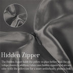 Mulberry Silk Pillowcase for Hair and Skin Prevent Acne Pillow Cases Both Sides Real Silk Pillowcases Organic Silk Pillowcase with Hidden Zipper, Grey, King (20"×36")