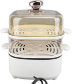 HEEPDD 2 Tier Electric Steam Pot, Steamers Multipurpose Cooker with Removable Steaming Trays, for Soup Noodles Seafood Vegetables 2 Tier Electric Steam Pot, 1200W 10.5L Stackable (US Plug 110V 700W)