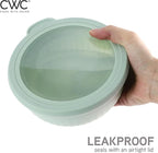 COOK WITH COLOR Prep Bowls with Lids- Wide and Deep Nesting Plastic Small Mixing Bowl Set with Lids, 8 Piece Set - Wide Bowls, Sage